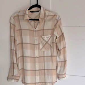 Zara plaid top